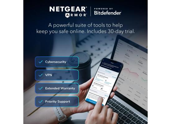 NETGEAR Nighthawk RS200-100APS Dual-Band Wi-Fi 7 Router – Black